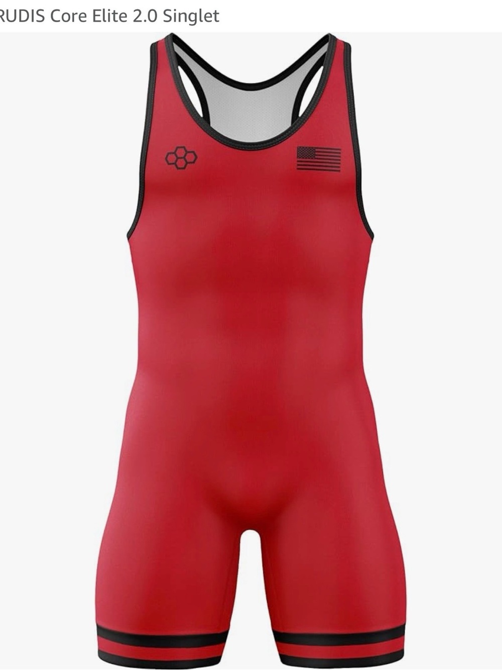 RUDIS Red Athletic Singlet Wrestling Suit